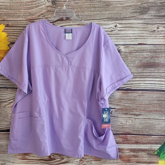 Cherokee workwear top Women's 4XL Lilac NWT - Picture 1 of 6